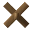 Wood roof cross 45°