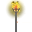 Standing iron torch