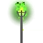 Standing green-burning iron torch